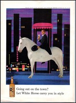 1950s White Horse Scotch Whiskey PRINT AD &quot;Goling Out Of Town?&quot; BX1 - $121.83 MXN