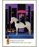 1950s White Horse Scotch Whiskey PRINT AD &quot;Goling Out Of Town?&quot; BX1 - €5,73 EUR