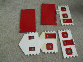 Vintage 1960s O Scale Plasticville Red White Cape Cod House Building - £14.01 GBP