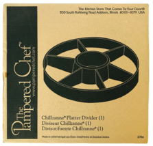 Pampered Chef Chillzanne Platter Divider #2786 Plastic 14&quot; 6 Sections + Bowl - £15.21 GBP