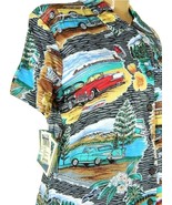 Reyn Spooner Tri Chevy II Womens Hawaiian Button Front Charcoal Shirt XS - $106.96 CAD