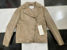 NWT 100% AUTH Gucci Girls Washed&amp;Treated Calf Leather Motocycle Jacket Sz 8 - £554.08 GBP