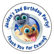 12 Personalized Puppy dog pals Birthday Party Stickers Favors Labels tags 2.5&quot; - £9.58 GBP