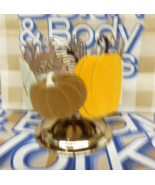 Velvet Pumpkin Ring 3 Wick Candle Pedestal Bath &amp; Body Works - $15.99