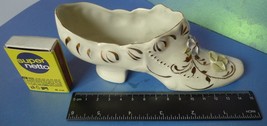 Old Porcelain Collectibles Shoe high heel figurine with gold trim flower... - $18.55