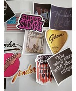 18 Different Guitar Stickers Multicolor Music Theme Super Cool Great Gift Idea - $9.64