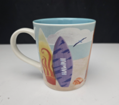 Starbucks Hawaii Coffee Mug Cup 2010 Shark Surfboards Beach Turtle Bone China - £11.58 GBP