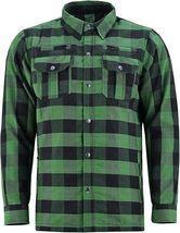 Mens Armored Checkered Flannel Biker Shirt, Multiple Waterproof Storage ... - £97.79 GBP