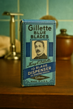 Vintage Collectible Gillete Blue Blades Box of 10, New sealed ~ NOS - $553.42 MXN