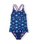 Ruffled One-Piece Swimsuit Size M (7-8) Color Deep Cobalt - $451.87 MXN