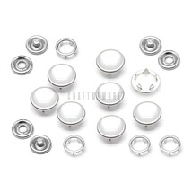 20 Sets 10.5Mm Cloudy White Pearl Snaps Fasteners Pearl-Like Button For ... - £15.97 GBP