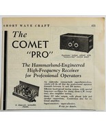 1932 The Comet Pro Receiver Tube Radio Advertisement Hammarlund Electron... - $28.05 CAD