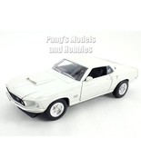 1969 Ford Mustang Boss 429 1/24 Diecast Metal Model by Welly - White - £23.41 GBP