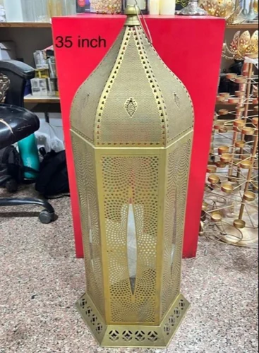 35Inch Golden Floor Moroccan Lantern for Stunning Floor Decoration,Eleva... - $40.00