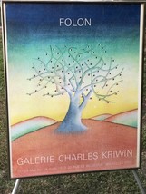 JEAN MICHEL FOLON Vintage 1972 Galerie Charles Kriwin Framed Exhibition Poster - £430.01 GBP