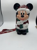 Disney Parks Santa Mickey Mouse Souvenir Christmas Popcorn Bucket - £15.66 GBP