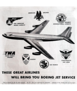 1956 Boeing Jet Services Advertisement Antique Aviation Airlines DWWW13 - $553.22 MXN