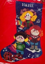 DIY Dimensions Christmas Carolers Children Kids Needlepoint Stocking Kit 9005 - £137.84 GBP