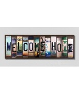 Welcome Home License Plate Tag Strips Novelty Wood Signs - £43.92 GBP