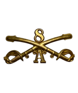 U.S. ARMY, INDIAN WARS, 1896-1905, 8th CAVALRY REGIMENT, A TROOP, CAP BADGE - $47.86 CAD