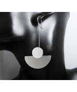 Half Moon &amp; Full Moon Dangle Earrings 925 Sterling Silver, Handmade Wome... - €43,42 EUR