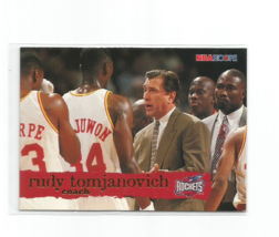 Rudy TOMJANOVICH-COACH (Houston Rockets) 1995-96 Skybox Nba Hoops Card #179 - £3.98 GBP