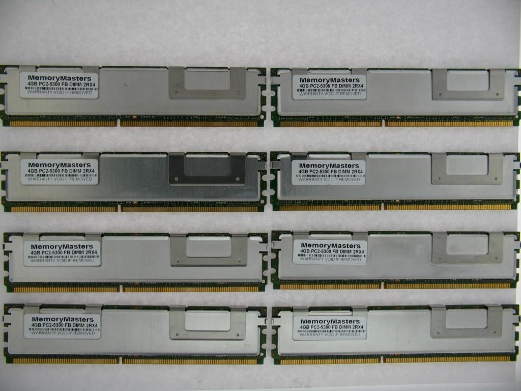 32GB MEMORY KIT 8 x 4GB FBDIMM PC2-5300F 667MHz for DELL PRECISION T7400 - $56.89