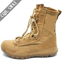 Tan Color Military Boots For Men Army Combat Boots Desert Outdoor Boots With Sid - £60.77 GBP