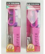 (Lot of 2) L.A. Color File, Buff &amp; Shine Mani Pedi Prep Set, 6 pc New  - £6.58 GBP