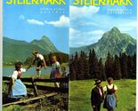 Steiermark Austria Brochure Poster Relief Map 1960's Styria- Styrie Oste... - $21.84