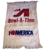 Alco Tool Supply Elkhart, IN “I Love America” Bowl-A-Thon Hand Towel Promo - £7.47 GBP