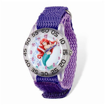 Disney Princess Ariel Acrylic Purple Nylon Time Teacher Watch - £22.78 GBP
