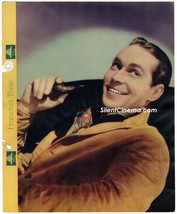 Franchot Tone - Mgm Star - In Action Color Photo &amp; Facts &#39;30s Dixie Cup Promo - £27.54 GBP