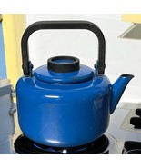 Vintage 1970s Mid Century Modern Dansk Gunnar Cyren Blue Tea Pot Kettle ... - $63.40 CAD