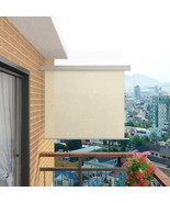 vidaXL Cream Retractable Side Awning 59x78 - Waterproof Canopy with Stee... - €116,22 EUR