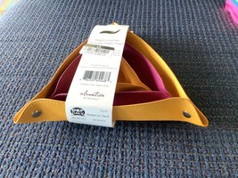 Elevation by Tina Wells Set of 3 Saffiano Triangle Vegan Leather Valet Tray - £9.55 GBP