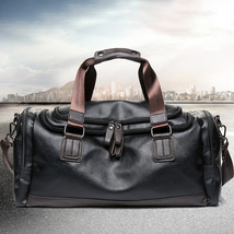 Men&#39;s Bag Fitness Bag Shoulder Crossbody Men&#39;s Handbag PU Leather Large Capacity - £52.75 GBP