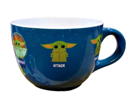 Star Wars Baby Yoda Grogu Jumbo Soup Coffee Mug 24 OZ Protect Snack Attack NEW - £8.46 GBP