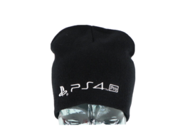 New Sony Playstation PS4 Pro Spell Out Promo Gamer Knit Beanie Hat Cap Black - £22.16 GBP