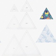 QuiltMaster 6-Piece Triangle Template Set: Acrylic Rulers for Machine Qu... - $37.57