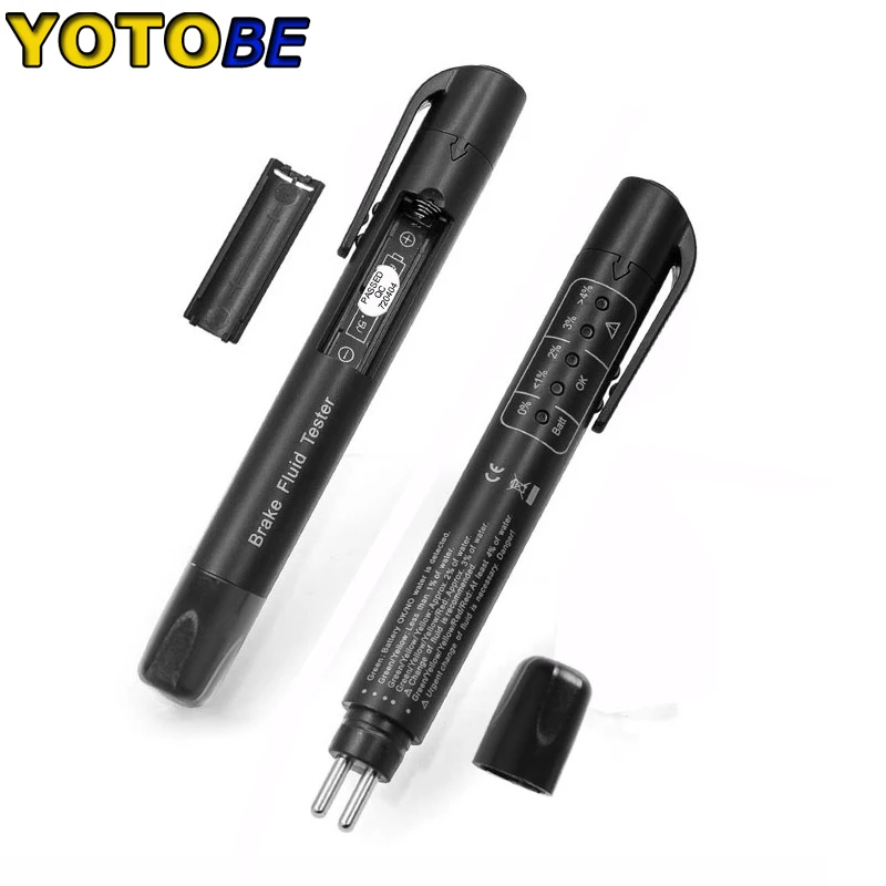 1Pc Universal 5 LED Mini Electronic ke Fluid Tester Pen Vehicle Tools Liquid Dia - $103.42