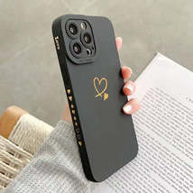 Matte Love Heart Design Phone Cases For iPhone 13 14 15 Pro Max Plus Camera Lens - £7.64 GBP+