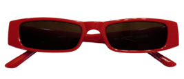 Zumiez Petals and Peacocks Retro Red Low Profile Rectangular Sunglasses - £13.07 GBP