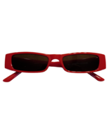 Zumiez Petals and Peacocks Retro Red Low Profile Rectangular Sunglasses - £12.39 GBP