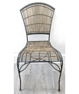 Vintage Mid-Century Iron and Bamboo Side Chair circa 1970&#39;s - €153,98 EUR