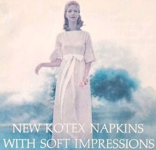 1966 Kotex Sanitary Napkin Soft Impressions Advertisement Female Hygiene DWLL10 - £24.13 GBP