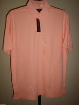 New Club Room Men&#39;s MODAL/POLY Polo Short Sleeve Shirt Sunset Orange Stripe S - £23.73 GBP