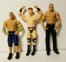 Lot of 3 WWE Wrestling Action Mattel Figures  Corporate Kane Sheamus John Cena - £26.69 GBP