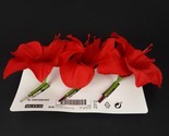 IKEA VINTERFINT Decoration Amaryllis Red 3 Pack Clip On 305.579.93 New - $11.87