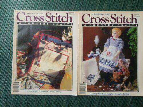 Lot Of 2 Vintage Cross Stitch And Country Crafts Magazines  from 1991 - $10.78